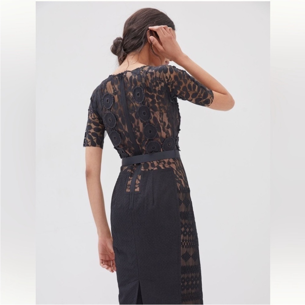 Byron Lars Anthropologie Black Lace Carissima Sheath Dress - Picture 3 of 8